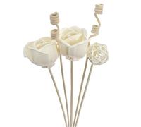 Generico 5/6 Bastoncini di Rattan con Fiori Rosa, diffusori fragranze Senza Fuoco, Ornamenti for la casa per Diffusori- Spa-Aromaterapia(6PC Set 4)