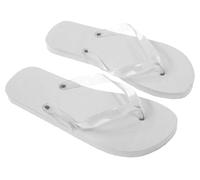 Generico 5 (cinque) pezzi Ciabatte infradito UNISEX con suola in PE (114 g) e fascetta in PVC trasparente. Taglia unica (36-39) (bianco, Sistema Taglie Calzature EU, Adulto, Uomo, Numero, Media, 39)
