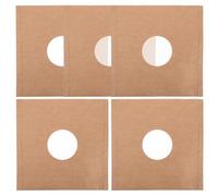 Generico 5 Pezzi 12 borsa per in vinile Fascia per album opaco righello gadget penna buste con finestra maniche interne vuote buste per in carta kraft Light Brown