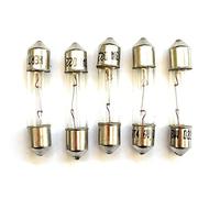 Generico 5 pezzi Lampada Siluro 6V 3W (6x31 mm) Realizzate per Vespa Scooter Moto Epoca