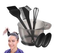 Generico 5 Piece Hair Coloring Brush Bowl Kit for Salon Home Dyeing