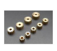 Generico 5 pz 0.4 m Ottone ingranaggio sperone pignone Meccanico Foro Apertura 2mm 1.98mm 1.48mm 1.5mm 8/9/10/11/12/13/14/15/16/17/18 Denti(1.98mm,15 Teeth)