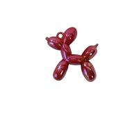 Generico 5 Pz/lotto 46x50mm 3D Acrilico Palloncino Cane Pendenti E Ciondoli Ciondolo Multi-colori Misti Collana FAI DA TE Portachiavi Che Fanno(Red)