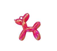 Generico 5 Pz/lotto 46x50mm 3D Acrilico Palloncino Cane Pendenti E Ciondoli Ciondolo Multi-colori Misti Collana FAI DA TE Portachiavi Che Fanno(Rose Red)