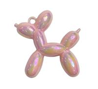 Generico 5 Pz/lotto 46x50mm 3D Acrilico Palloncino Cane Pendenti E Ciondoli Ciondolo Multi-colori Misti Collana FAI DA TE Portachiavi Che Fanno(Pink)