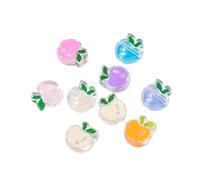 Generico 5 pz/lotto colorato acrilico fiore perline anatra perline allentate del distanziatore per braccialetti fai da te(Apple)