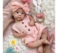 Generico 50 cm Full Platinum silicone rinasciuto bambola bambola, Posable neonato bambola lavabile, Handmad regalo per collezionisti e bambini