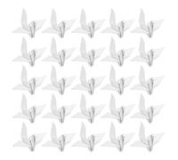 Generico 50 Gru di Carta Origami: Uccellini Origami Bianchi piegati Fai da Te, Gru di Carta per Matrimoni, Baby Shower, Feste di Compleanno, Sfondo, Decorazione per la casa