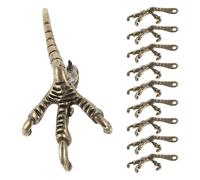 Generico 50 pezzi di ciondoli a forma di artiglio di per la creazione di gioielli - Ciondoli a forma di zampe d'aquila in lega di zinco retrò - Accessori per gioielli ornamentali vintage per