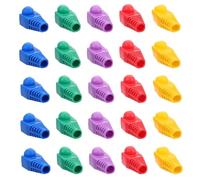 Generico 50 Pezzi Guaine Protettive per Connettori Ethernet Manicotti per la Gestione dei Cavi Cat5 Cat6 Cat7 Coperture Protettive per Cappucci Connettori Dati Compatibili per Reti