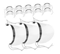 Generico 50 Pezzi lunetta frangia per parrucchiere Copertina protezioni per doccia copertura per il viso per la doccia scudo doccia plastica Trasparente