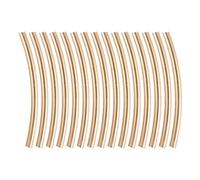 Generico 50 pezzi perline tubolari curve in ottone 2x30mm per gioielli fai da te kit per bracciali collane orecchini distanziatori lisci creativi per realizzare cavigliere personalizzate
