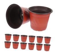 Generico 50 Pezzi vaso da fiori per piantine porta bonsai fioriere in plastica vasi con fori di drenaggio coltivare vasi bicolore pianta in vaso forniture vegetali ciotola nutrizionale pp
