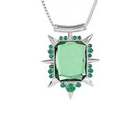 Generico 5cm*6,5cm Ciondolo Collana della Strega Malvagia C'era una volta Ciondaletta Cristallo Verde Gioielli Regali per Donna