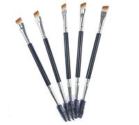 Generico 5pcs Pennello per Sopracciglia a Doppia estremità Applicatore per Sopracciglia Strumenti per la Pulizia del sopracciglio Pennello cosmetico per la Bellezza per Le Donne Rutile e Attraente.