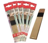 Generico 5PZ Raschietto Affilamine in Carta Vetrata Fine Affila Mine per Mine Matite Pastelli Gessetti Carboncini Compassi Tempera Matite Carta Vetro Raschietto Lame Temperamatite Vetrata Temperino