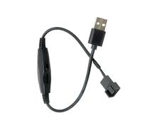 Generico 5V USB To 3-Pin / 4-Pin PWM Fan Controller Cable - Premium Speed Reducer Adapter Step-Up Module | Heavy-Duty Sleeved PWM Splitter Cord For PC Desktop Case Cooling, Automotive DIY Mods