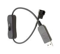 Generico 5V USB To 3-Pin / 4-Pin PWM Fan Controller Cable - Premium Speed Reducer Adapter Step-Up Module | Heavy-Duty Sleeved PWM Splitter Cord For PC Desktop Case Cooling, Automotive DIY Mods