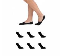 Generico 6-12 Paia Calzini Invisibili Donna e Uomo - Fantasmini Salvapiede in Cotone Antiscivolo - Mini Calze Traspiranti con Silicone No-Slip Unisex (IT, Numero, 35, 41, Regular, Corto, 6 Neri)