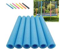 Generico 6/12 Pezzi Coperture in Schiuma per Pali del Trampolino - 40 Cm, Protezione dagli Agenti Atmosferici per Pali del Tappeto Elastico - Manicotti Imbottiti di Ricambio(Blue,6PCS)