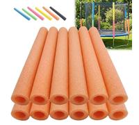 Generico 6/12 Pezzi Coperture in Schiuma per Pali del Trampolino - 40 Cm, Protezione dagli Agenti Atmosferici per Pali del Tappeto Elastico - Manicotti Imbottiti di Ricambio(Orange,12PCS)