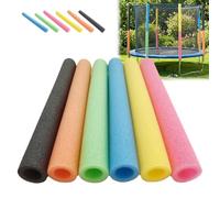 Generico 6/12 Pezzi Coperture in Schiuma per Pali del Trampolino - 40 Cm, Protezione dagli Agenti Atmosferici per Pali del Tappeto Elastico - Manicotti Imbottiti di Ricambio(Multi-Colored,6PCS)
