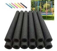 Generico 6/12 Pezzi Coperture in Schiuma per Pali del Trampolino - 40 Cm, Protezione dagli Agenti Atmosferici per Pali del Tappeto Elastico - Manicotti Imbottiti di Ricambio(Nero,12PCS)