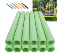 Generico 6/12 Pezzi Coperture in Schiuma per Pali del Trampolino - 40 Cm, Protezione dagli Agenti Atmosferici per Pali del Tappeto Elastico - Manicotti Imbottiti di Ricambio(Green,12PCS)