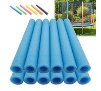 Generico 6/12 Pezzi Coperture in Schiuma per Pali del Trampolino - 40 Cm, Protezione dagli Agenti Atmosferici per Pali del Tappeto Elastico - Manicotti Imbottiti di Ricambio(Blue,12PCS)