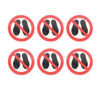 Generico 6 Adesivi di Sicurezza Vietato Calpestare Adesivi di Avvertimento Resistenti per Superfici Piane Etichette Segnaletiche per Cantieri Aziende e Ambienti Industriali