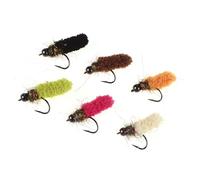 Generico 6 Ami A NINFA Premium Disegni Colori Misti per La Pesca A Mosca Bagnata con Migliora La Resistenza alla Corrosione Ami da Pesca Ami A NINFA per Mosca Bagnata