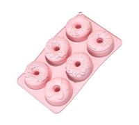 Generico 6 Cavity Donut Pan, Non Stick Baking Tray, Food Safe Mold Set with Flexible Release Design, Kitchen Baking Tool, Oven Freezer Compatible Bakeware with Sturdy Build, Home Use for Sweet Snacks