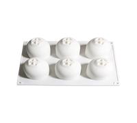 Generico 6-Cavity Muffin Pan, Blueberry Baking Molds, Tray with Food-Grade Feature, Durable Silicone Dessert Mold, Pastry Accessory with Flexible Style, Baking Tool for Ice Cream and Jelly
