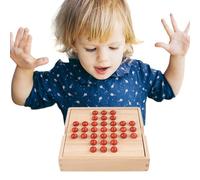 Generico 6 Inches Wooden Solitaire Board Game - Wood Wooden Board Strategy