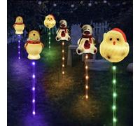 Generico 6-Pack of Moving Christmas Lights, LED Moving Christmas Lights Solar & Battery Power, Decorative Solars Light Outdoor with LED Light, for Porches, Trees, Pathway (#C,Battery)