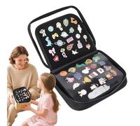 Generico 6 Page Enamel Pin Display Album - Black Collectors Storage Case | Versatile Pin Trading Book & Brooch Organizer | Hard Shell Travel Bag for Lapel Pins, Medals & Small Jewelry