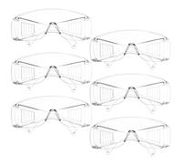 Generico 6 Paia Occhiali per Tutela Visiva Ventilati di Sicurezza da Laboratorio in Plastica Trasparente per Uso Versatile Uomo e Donna in Ambienti Industriali e Scientifici