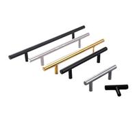 Generico 6 pezzi maniglie for porte moderne in lega di zinco oro nero maniglie for armadi da cucina manopole for cassetti solidi maniglia for mobili di moda hardware(Yellow)