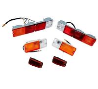 GENERICO 6 Pezzi SX+DX Fanali Anteriori + Fanali Posteriore + Frecce Freccia Suzuki Samurai Santana SJ410 413 PARAURTI Freccia Bianco Arancio Stop