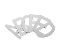 Generico 6 Pezzi Targhe Autoadesive in Acciaio Inox Resistente, Lettere Adesive per Porte e Cassette Postali, per Hotel, Uffici e Scuole, Adatte Uso Interno ed Esterno, Installazione