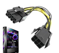 Generico 6 Pin To 8 Pin GPU Adapter - Copper Clad Aluminum 18cm | Graphics Card Cable, PCIe Converter Adapter Cable | Stable Power Connection GPU Adaptor For Desktop Computer Graphics Card Use