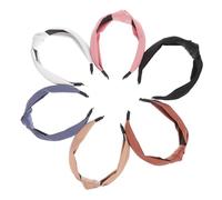 Generico 6 Pz Fascia Da Donna a Larga Gruppo Musicale Braccialetti Fascia Termale Fasce Per La Testa Bande Polsino Fascia Sportiva Fascia Per Il Trucco Fascia Da Donna Con Nodo Tessuto