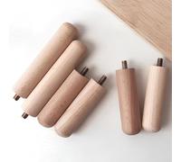 Generico 6 Pz Piedini Per Mobili In Legno Grezzo Con Bulloni M8, Gambe Di Ricambio Per Mobili, Ripiani Da Cucina, Divani, Tavoli Da Macelleria(4.5cm/1.8in)