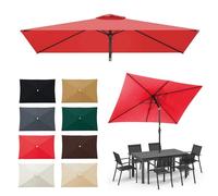 Generico 6 Stecche Telo di Ricambio per Ombrelloni per Esterni, Impermeabile Baldacchino di Rechange Ombrellone, AntiUV 30+, Nessuno Sbiadimento, Rettangolare, 2.1X1.4 3x2m(Red,2.1X1.4m)