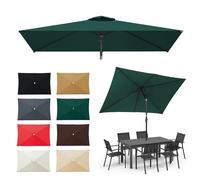 Generico 6 Stecche Telo di Ricambio per Ombrelloni per Esterni, Impermeabile Baldacchino di Rechange Ombrellone, AntiUV 30+, Nessuno Sbiadimento, Rettangolare, 2.1X1.4 3x2m(Green,2.1X1.4m)
