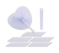 tempo di saldi Generico 60 Pezzi VENTAGLI VENTAGLIO Bianchi per Matrimonio Wedding Sposa VENTAGLI Chiesa