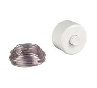 Generico 666930 - Pulsante Pneumatico Esterno a Parete per Cassette da Incasso ed Esterne, Colore Bianco Lucido