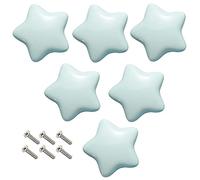 Generico 6pcs Maniglie Cassetti A Forma Di Stella Di Colore 5x5x3.2cm