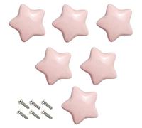 Generico 6pcs Maniglie Cassetti A Forma Di Stella Di Colore 5x5x3.2cm