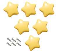 Generico 6pcs Maniglie Cassetti A Forma Di Stella Di Colore 5x5x3.2cm